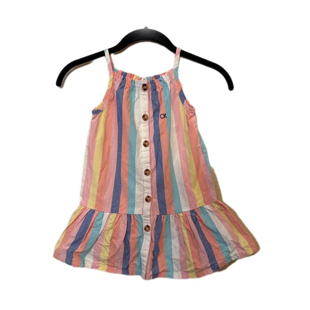 Girls Stripped Calvin Klein Jeans Multicolor Striped Dress